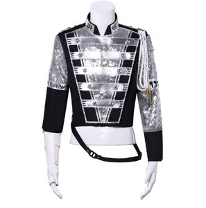 Ecowalson - Disfraz de Cantante Pop Retro de los <span class=keywords><strong>80</strong></span> para Halloween, Disfraz de Lentejuelas para Actuaciones en Escenario, Carnaval, Fiestas y Representaciones - Product Image 5