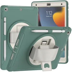 Ốp Lưng Kết Hợp TPU Và Nhựa Chắc Chắn Với Chân Đế Xoay 360 Cho iPad 10.2 Inch Thế Hệ Thứ 9