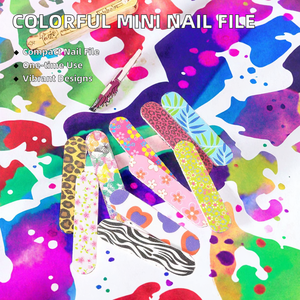 ตะไบเล็บแบบใช้แล้วทิ้ง ขนาดเล็ก 9 ซม. สองด้าน พิมพ์ลายดอกไม้ หัวใจ ผีเสื้อ สีสันสดใส ราคาส่งถูก - Product Image 2