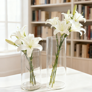 Wholesale Cheap Clear Elegant Cylinder Glass <strong>Vase</strong> for Decoration Events Home Use - Product Image 4