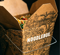 Biologisch Abbaubare Kompostierbare Karton-Box für Takeaway-Fastfood mit Griff, Glänzende/Matte Laminierung, Faltbare Verpackung für Sushi und Kartoffelchips