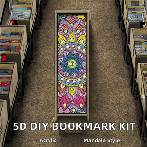 Segnalibri con Pittura Diamante 5D Fai-da-Te all'Ingrosso, <span class=keywords><strong>Mandala</strong></span> Mosaico con Nappine Artigianali - Product Image 2