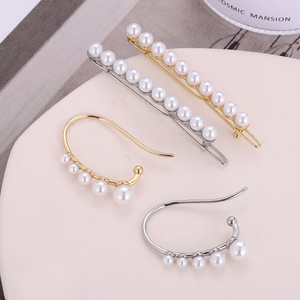 Ouyang <span class=keywords><strong>Nana</strong></span> – pince à cheveux et boucles d'oreilles en perles de cristal, ensemble tout-en-un vintage, nouvelle collection 2020 - Product Image 2