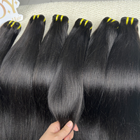 Extensions de Cheveux Naturels Grade 15A Lisses Comme des Baguettes, Cheveux Humains Vierges à Cuticules Alignées, Lots de Cheveux Humains Lisses Comme des Baguettes