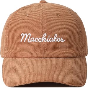 Gorra de béisbol de pana de algodón 100% bordada para hombre y mujer (1692,3D Hello-Tan) - Product Image 6