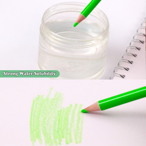 FOSKA Set di Matite Colorate 72/120 Pigmenti Vivaci per Uso a Secco e Umido, Idrosolubili, per Bambini, Presentate in Scatola di Metallo - Product Image 2