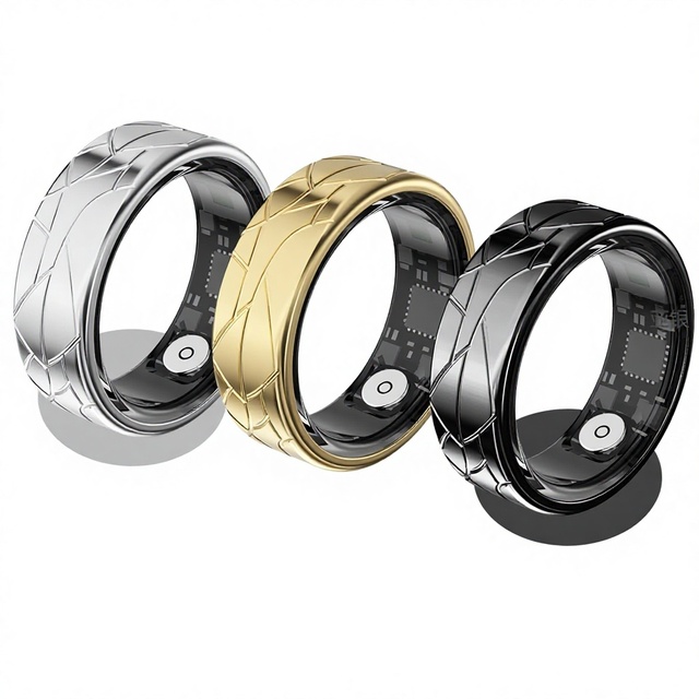 New Model Steel Smart Ring Sleep Monitor Blood Oxygen Heart Rate App Control Photo-Taking E-Book Fitness Tracking