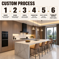 Ensemble d'armoires de cuisine modulaires personnalisées, meubles en bois laqué blanc, armoires de cuisine modernes pour villa, vente en gros aux États-Unis