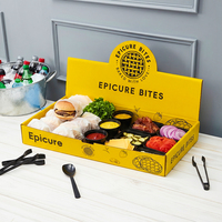 Emballage alimentaire jetable personnalisé en kraft avec logo imprimé, boîte à emporter pour la restauration rapide, boîte à grignotages chauds pour la restauration