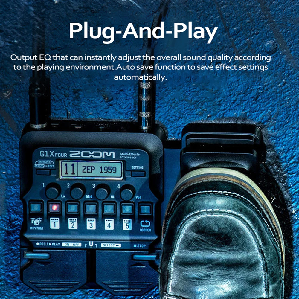 ZOOM G1 X FOUR - Versatile Guitar Effect Pedal for Home