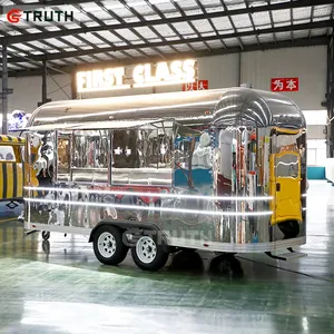 TRUTH Nuevo carrito de perritos calientes, remolque de comida para helados, camión de comida móvil para exteriores a la venta con certificado DOT