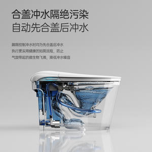 โถสุขภัณฑ์อัจฉริยะ Gongtuo แบบตั้งพื้น ระบบไซฟอน 4 ลิตร พร้อมแผ่นกันโฟม 360 องศา ทำงานอัตโนมัติ - Product Image 4