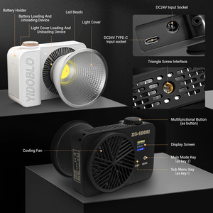 Lampe de studio portable de poche 100 W ZC-100BI pour vidéo, à intensité variable, sur pied, pour selfie, pratique à transporter - Product Image 5