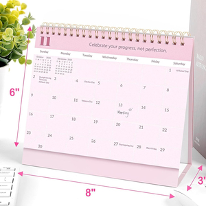 <span class=keywords><strong>Calendario</strong></span> de Escritorio Personalizado con Logotipo, Motivacional, Estético, Kawaii, Color Rosa para Mujer - Product Image 6