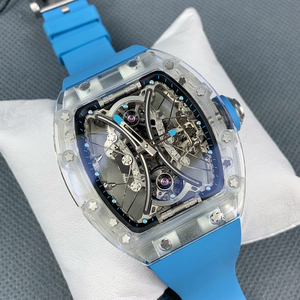 Orologio di Lusso con Tourbillon Trasparente in Cristallo, Orologio Meccanico da Uomo con Movimento Automatico a Barile, <span class=keywords><strong>Orologi</strong></span> Cinesi Scheletrati Sportivi - Product Image 2