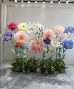 Fiori di Carta Giganti all'Ingrosso, Decorazioni per Matrimoni, Fiori di Carta Crespa, Rose e Papaveri Giganti per Decorazioni - Product Image 3