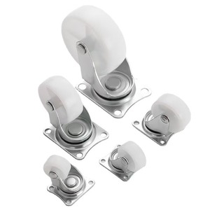 Rueda giratoria de PP para muebles con freno, montaje en placa de 1 a 3 pulgadas para estantes y muebles - Product Image 4
