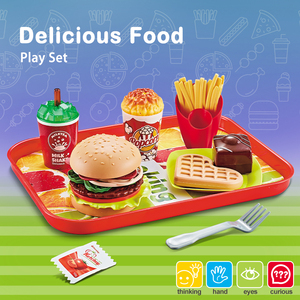 Juego de Comida de Juguete de Hamburguesas Desmontables con Accesorios de Cocina Realistas para Niños, Diversión Imaginativa de Cocinar - Product Image 2