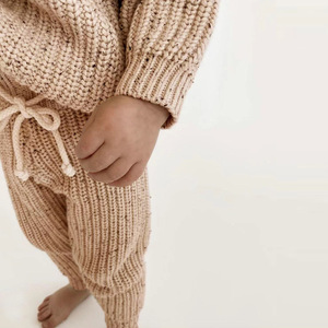 Set di abbigliamento per bambine e bambine Pullover pantalone a maniche lunghe 2 pz vestiti in maglia invernale maglione per neonati - Product Image 6