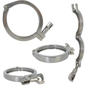 Klem Ferrule Single Pin TC 3A untuk Pembuatan Bir, Saniter, Baja Anti Karat SS 304, Fitting Pipa Tri Clover dengan Perawatan Permukaan Halus - Product Image 1
