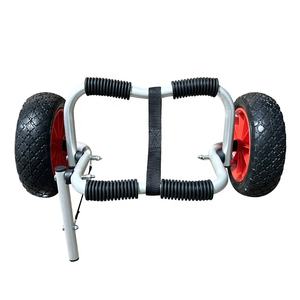 कश्ती ट्राली एल्यूमीनियम फ्रेम नाव तह समुद्र तट ट्राली समर्थन ट्राली सर्फ़बोर्ड दो पहिया - Product Image 3