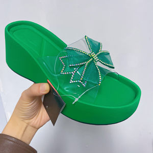 Sandales Mule Compensées Babouches ZA pour Femme à <span class=keywords><strong>Talon</strong></span> Haut, Plateforme et Semelle Épaisse, Bande Transparente - Product Image 5