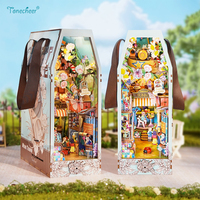 Kit de montage de modèle de jouet miniature LED Tonecheer Trade Only Mini Town pour libraires et détaillants de livres en brique et en tuile