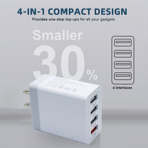 Precio <span class=keywords><strong>original</strong></span> al por mayor 33W PD USB <span class=keywords><strong>cargador</strong></span> de pared de <span class=keywords><strong>4</strong></span> puertos carga rápida adecuada para iPads y teléfonos móviles - Product Image 5