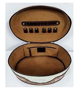 Caja Cosmética Redonda Premium Buff TC Hairon con Acabado Artístico y Diseño de Almacenamiento Compacto para Artículos Esenciales de Maquillaje y Belleza - Product Image 3