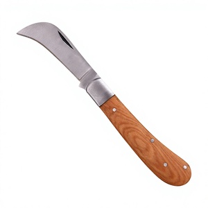 Ensemble de couteaux de camping DIY OEM avec manche en bois, lame en acier KELPEI, design à pointe clip, étui en cuir, outil de survie en plein air - Product Image 4