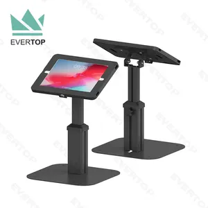 LST06-H Flip döndürmek teleskopik tezgah için iPad Tablet Anti-hırsızlık ekran standı, ekran için iPad Tablet Kiosk anket standı