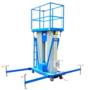 Elevador de mastro único para trabalho aéreo, plataforma hidráulica de liga de alumínio elétrica Xinjianhao, novo motor de elevador vertical de trabalho único, 6m, 8m e 10m