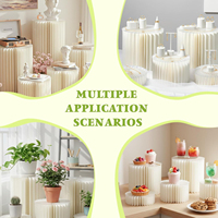 Présentoir à gâteaux pliable crypté de 60 pages, ensemble de présentation de desserts en papier, support à cupcakes pour décoration de fête d'anniversaire ou de mariage