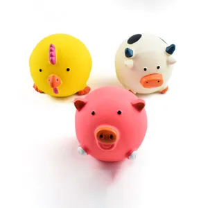 Wholesale Animal Shape Funny Interactive Dog Chew Toy Latex Dog Ball Toy Squeaky Dog Toy