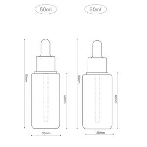 บรรจุภัณฑ์ผลิตภัณฑ์บำรุงผิวแบบแก้ว ขวดหยดทรงเหลี่ยมพิมพ์โลโก้ได้ ขนาด 50 มล. พร้อมกล่องบรรจุภัณฑ์ - Product Image 2
