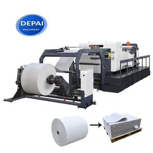 Máquina automática de corte de rollos de papel jumbo a hoja, con apilador transportador
