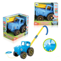 2025 derniers modèles agriculteur véhicule bleu tracteur jouet Friction éducatif main pousser tirer musique et lumières ingénierie voiture pour les enfants