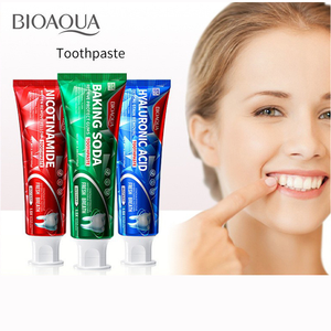 Dentifrice BIOAQUA à Marque Blanche au Niacinamide et <span class=keywords><strong>Acide</strong></span> <span class=keywords><strong>Hyaluronique</strong></span>, Blanchissant et Nettoyant en Profondeur, Sans Produits Chimiques, pour une Haleine Fraîche et des Dents Propres à Domicile - Product Image 1