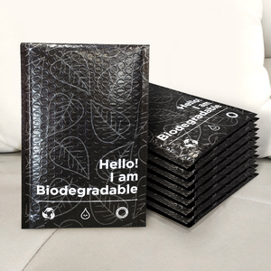 Enveloppes à bulles noires et roses 100 % biodégradables 4*7 6*9 pour expédition, sacs d'emballage rembourrés avec bulles, vente en gros - Product Image 1