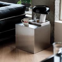 Table console carrée en acier inoxydable, style italien, luxe léger, amovible, moderne et simple, pour salon, mobilier de maison, petite table à thé design