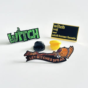 Sombrero de bruja de gato negro personalizado para insignia de Pin de solapa, alfileres de esmalte artesanales de Metal bonitos - Product Image 5
