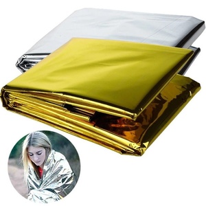 <span class=keywords><strong>Manta</strong></span> Térmica de Emergencia Desechable, Dorada/Plateada, de Doble Cara, Portátil, Gruesa, con Protección Solar para Ayuda en Desastres - Product Image 3