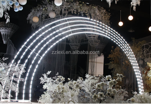 Custom LED Warm Cold Light Meteor <strong>Starry</strong> Sky Arch Metal Wedding Arch <strong>Backdrop</strong> - Product Image 2