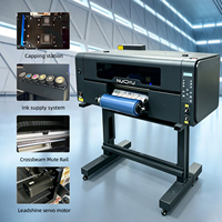 Nouvelle imprimante UV DTF NUOYU NY-A302SJ A3 avec double tête d'impression Epson, machine automatique de fabrication d'étiquettes en cristal pour gobelets/bouteilles, emballage AB