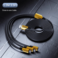 Bonne qualité 4in1 3in1 240W a à C Standard en alliage de zinc Abs Pvc 1.2m câble de chargeur Micro Usb câble de données de charge rapide pour téléphone