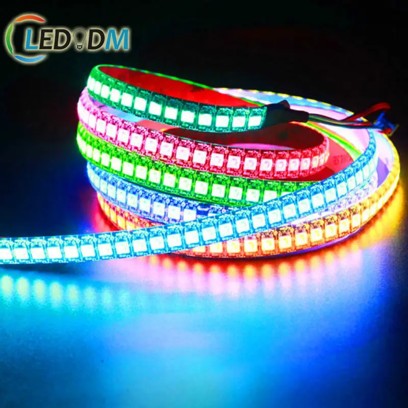 WS2812B 5V 30 60 74 96 144 Leds/미터 ip20 IP65 ip67 방수 드림 컬러 RGB WS2812B Led 스트립 라이트