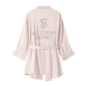 <span class=keywords><strong>Pigiama</strong></span> Estivo da Donna in Pizzo con Scollo a V, Maniche Lunghe, Traspirante, Sexy, Stile Europeo e Americano - Product Image 2