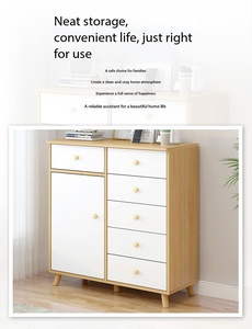 <span class=keywords><strong>Commode</strong></span> en bois nordique à <span class=keywords><strong>2</strong></span> <span class=keywords><strong>portes</strong></span> et 5 tiroirs pour chambre à coucher et salon - Product Image 2