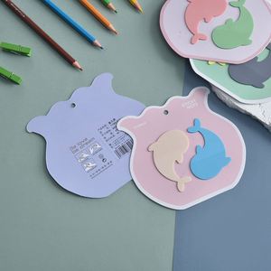 Bloc de Notas Kawaii con Diseño de Delfín, Notas Adhesivas de Colores Pastel, Notas Adhesivas para Estudiantes, Oficina y Regreso a Clases - Product Image 4