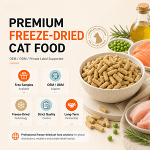 Aliments pour chats lyophilisés de qualité supérieure en gros, haute palatabilité, formule poulet et canard frais pour les animaleries et les distributeurs - Product Image 2
